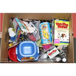 BOX OF ASSORTED NEW PET SUPPLES