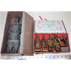 SET OF 6 ASSORTED CHINESE STATUES