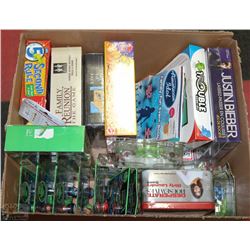 BOX OF NEW, SEALED BOARD GAMES AND TOYS