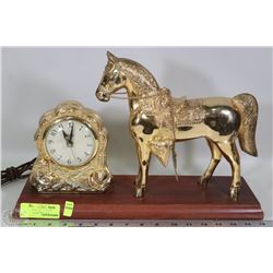1960'S HORSE MANTLE CLOCK