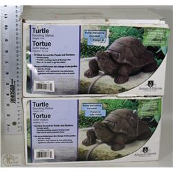2 NEW TURTLE WATER SPOUTING STATUES