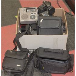 BOX OF VINTAGE ELECTRONICS