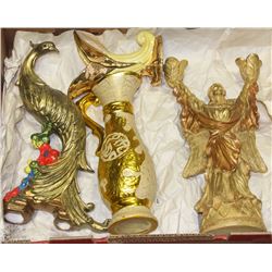 FLAT OF GOLD LEAF ORNAMENTS