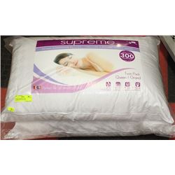 2 NEW SUPREME DOWN ALTERNATIVE PILLOWS