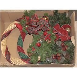 BOX OF CHRISTMAS WREATHS