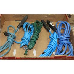 BOX OF ASSORTED EXTENSION CORDS