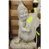 Image 1 : CELLO PLAYING GNOME UNPAINTED CONCRETE STATUE