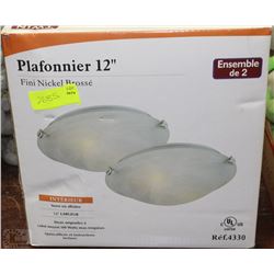 NEW 12" CEILING FLUSHMOUNT BRUSHED NICKEL FINISH