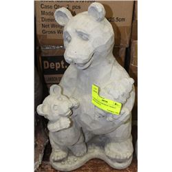 UNPAINTED CONCRETE "HONEY" BEAR STATUE