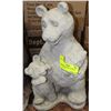 Image 1 : UNPAINTED CONCRETE "HONEY" BEAR STATUE