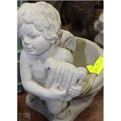 CHERUB CONCRETE FLOWER POT 13"X13"H