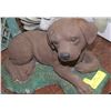 Image 1 : BROWN PUPPY CONCRETE PAINTED STATUE