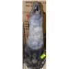 Image 1 : HOWLING WOLF PAINTED CONCRETE STATUE 9"X22"H