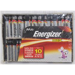 NEW PACK OF 20 ENERGIZER MAX BATTERIES
