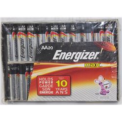 NEW PACK OF 20 ENERGIZER MAX BATTERIES