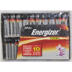 NEW PACK OF 20 ENERGIZER MAX BATTERIES