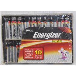 NEW PACK OF 20 ENERGIZER MAX BATTERIES
