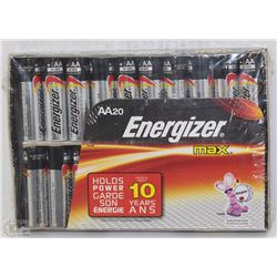 NEW PACK OF 20 ENERGIZER MAX BATTERIES