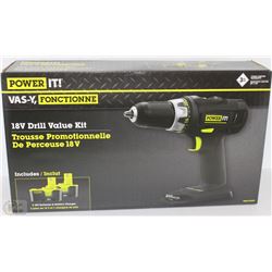 NEW POWER IT! 18V DRILL VALUE KIT