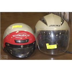 LOT OF 2 ITALIKA MOTORCYCLE HELMETS
