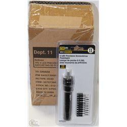CASE OF 6 LED PRECISION RATCHETING SCREWDRIVER