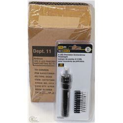 CASE OF 6 LED PRECISION RATCHETING SCREWDRIVER