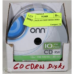 BULK PACK 60 CDRW MEDIA DISKS