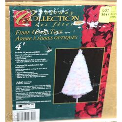 COLLECTIONS 4' WHITE FIBER OPTIC CHRISTMAS TREE