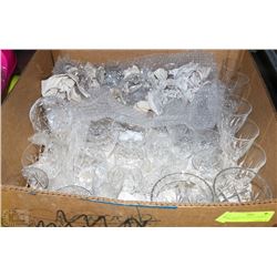 LARGE BOX W/OVER 50 ASSORTED CRYSTAL