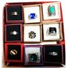 Image 1 : LOT OF 9 MEN'S FASHION RINGS