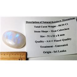 NATURAL SRI LANKA OVAL MOONSTONE GEMSTONE