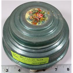 ANTIQUE MUSICAL POWDER BOX