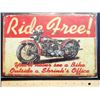 Image 1 : VINTAGE STYLE TIN MOTORCYCLE WALL PLAQUE