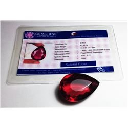 LARGE NATURAL PEAR SHAPED TOPAZ GEMSTONE