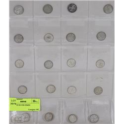 SHEET W/20 SILVER DIMES