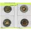 Image 1 : LOT OF 4 CANADIAN $2 DOLLAR COINS