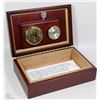 Image 1 : HUMIDOR CIGAR BOX WITH HUMIDIFIER & HYGROMETOR