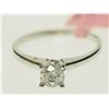 Image 2 : #1-14K WHITE GOLD DIAMOND SOLITAIRE RING SIZE 6