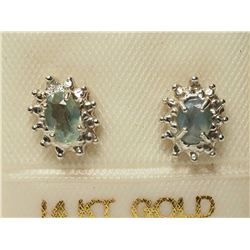 #3-10K WHITE GOLD ALEXANDRITE & DIAMOND EARRINGS