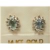 Image 1 : #3-10K WHITE GOLD ALEXANDRITE & DIAMOND EARRINGS