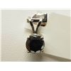 Image 1 : #7-14K WHITE GOLD BLACK DIAMOND PENDANT