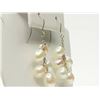 Image 3 : #8-10K WHITE GOLD FRESHWATER PEARL EARRINGS