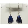 Image 1 : #11-14K WHITE GOLD SAPPHIRE & DIAMOND EARRINGS