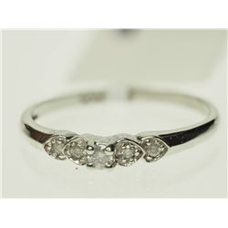 #12-10K WHITE GOLD DIAMOND RING SIZE 6.5