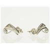 Image 2 : #15-14K WHITE GOLD DIAMOND EARRINGS