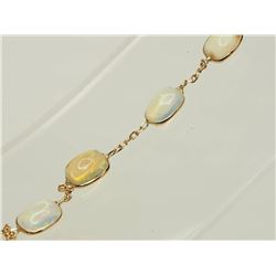 #18-14K YELLOW GOLD OPAL BRACELET