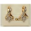 Image 1 : #19-10K YELLOW GOLD DIAMOND EARRINGS