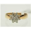 Image 1 : #21-10K YELLOW GOLD DIAMOND CLUSTER RING SIZE 6