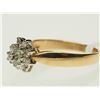 Image 2 : #21-10K YELLOW GOLD DIAMOND CLUSTER RING SIZE 6
