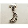 Image 3 : #24-14K WHITE GOLD DIAMOND CRESCENT MOON PENDANT